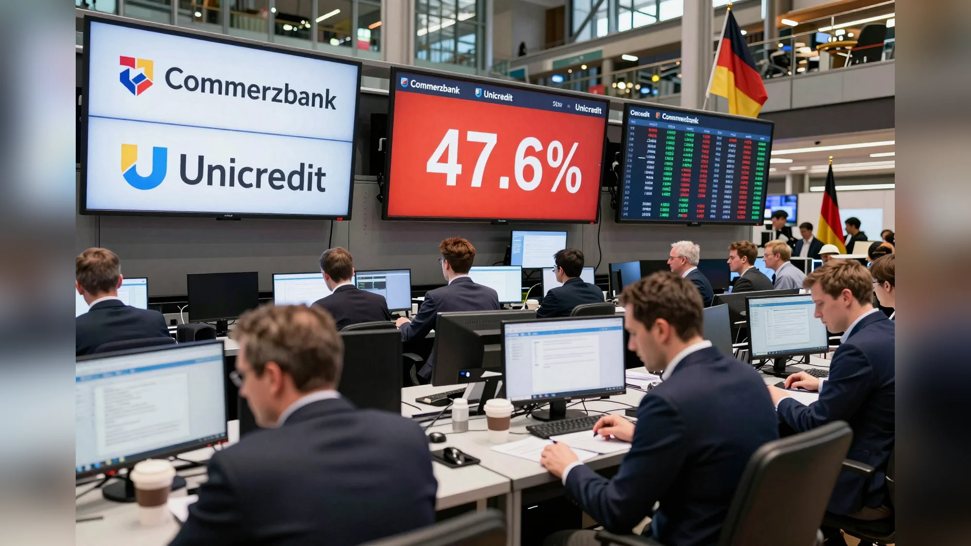 47,6%: UniCredit rückt an Commerzbank heran
