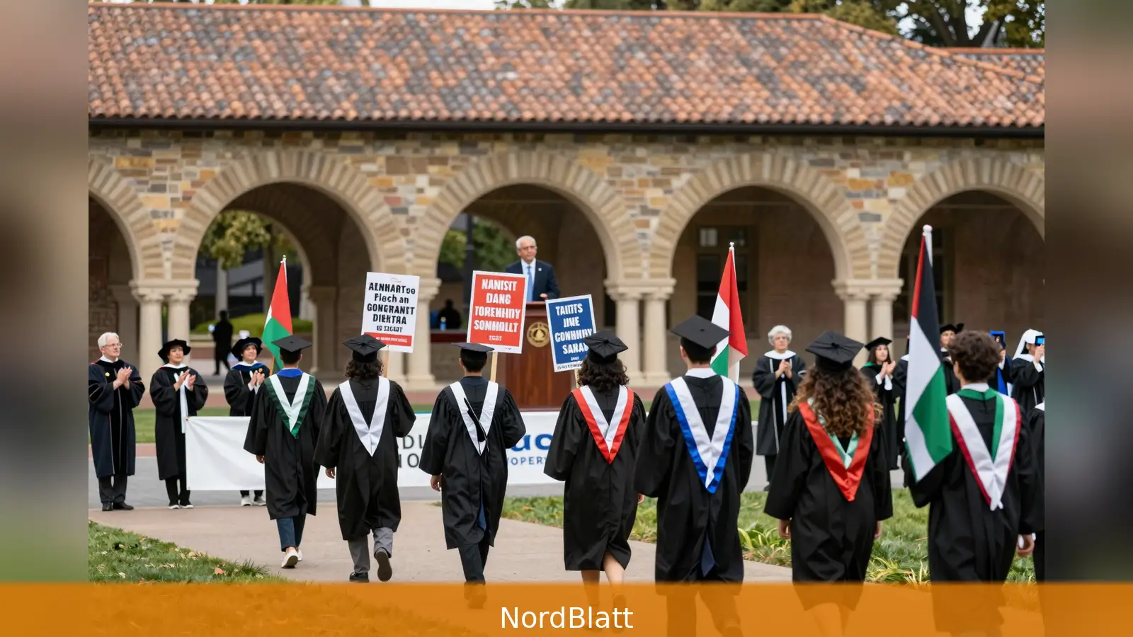 Rund 200 Studierende verlassen Pichais Stanford-Rede, Proteste prägen Abschlussfeier