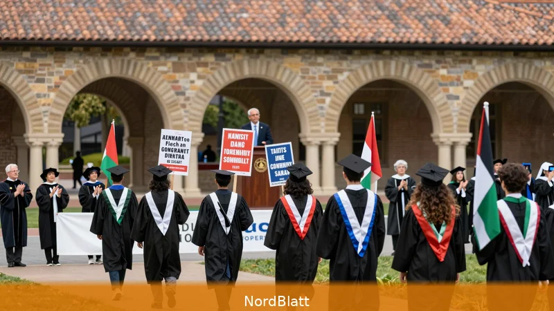 Rund 200 Studierende verlassen Pichais Stanford-Rede, Proteste prägen Abschlussfeier