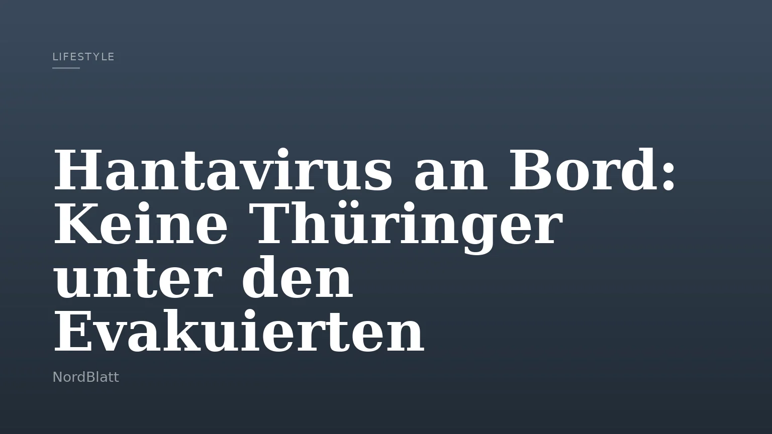 Hantavirus an Bord: Keine Thüringer unter den Evakuierten