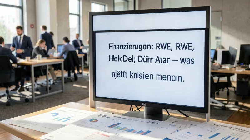 Finanzierungen: RWE, Henkel, Dürr – was Anleger jetzt wissen müssen
